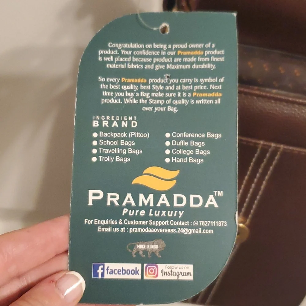 NWT-  Pramadda, Vegan leather,  unisex, body sling bag - Picture 13 of 16